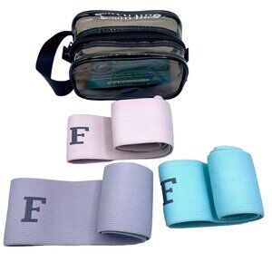 Fancydeli Resistance Bands Exercise Set Of 3 Case Workout Leg Butt Hip